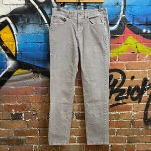 BROOKS BROTHERS-men’s gray blue cotton blend stretch corduroy pants